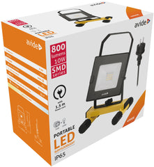 Avide LED Προβολέας Slim SMD 10W με Βάση 1.5m Λευκός 4000K