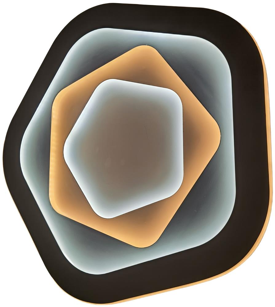 Avide Μοντέρνα Πλαφονιέρα Design Οροφής Oyster Adair 102W(51+51) με RF Χειριστήριο