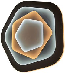 Avide Μοντέρνα Πλαφονιέρα Design Οροφής Oyster Adair 102W(51+51) με RF Χειριστήριο