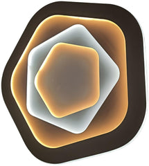 Avide Μοντέρνα Πλαφονιέρα Design Οροφής Oyster Adair 102W(51+51) με RF Χειριστήριο