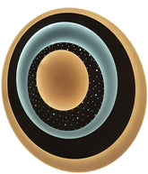 Avide Μοντέρνα Πλαφονιέρα Οροφής Design Oyster Leila 80W(40+40) με RF Χειριστήριο