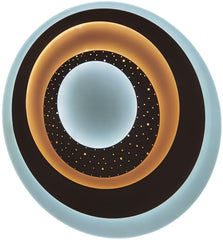 Avide Μοντέρνα Πλαφονιέρα Οροφής Design Oyster Leila 80W(40+40) με RF Χειριστήριο