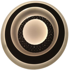 Avide Μοντέρνα Πλαφονιέρα Οροφής Design Oyster Leila 80W(40+40) με RF Χειριστήριο