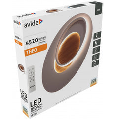 Avide Μοντέρνα Πλαφονιέρα Οροφής Design Oyster Theo 65W με RF Χειριστήριο