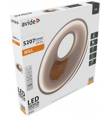 Avide Μοντέρνα Πλαφονιέρα Οροφής Design Oyster Will 73W με RF Χειριστήριο