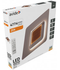 Avide Μοντέρνα Πλαφονιέρα Οροφής Oyster Zen 75W με RF χειριστήριο