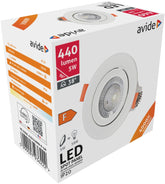 Avide Λάμπα LED Χωνευτό Σποτ 38° Στρογγυλό 5W Λευκό 4000K