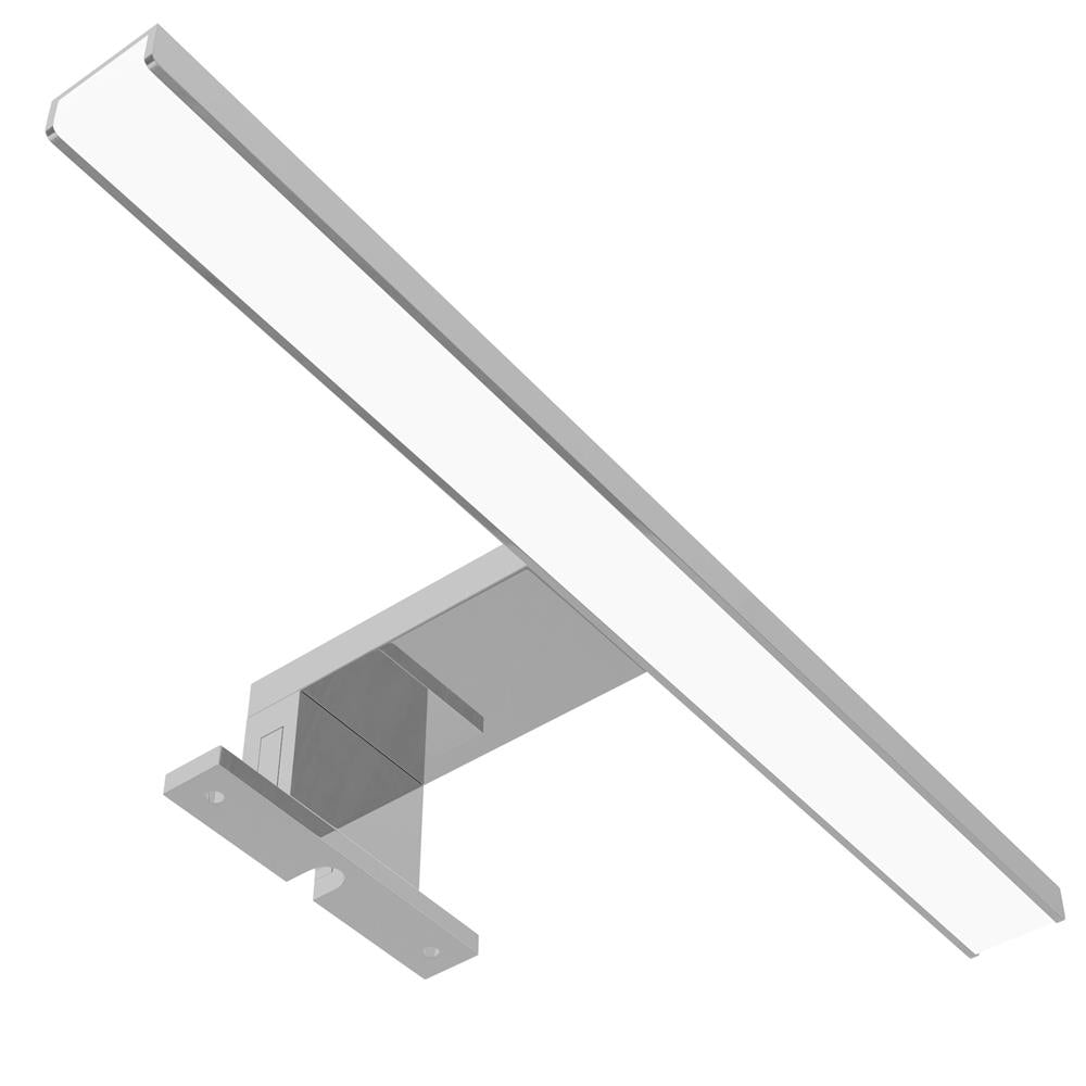 Avide LED Τετράγωνο Φωτιστικό Καθρέφτη/Τοίχου Chrome Αλουμινίου 300mm NW 4000K 5W IP44