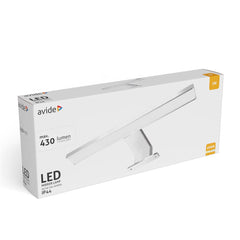 Avide LED Τετράγωνο Φωτιστικό Καθρέφτη/Τοίχου Chrome Αλουμινίου 300mm NW 4000K 5W IP44