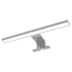 Avide LED Τετράγωνο Φωτιστικό Καθρέφτη/Τοίχου Chrome Πλαστικό 300mm NW 4000K 5W IP44