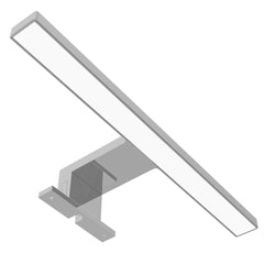 Avide LED Τετράγωνο Φωτιστικό Καθρέφτη/Τοίχου Chrome Πλαστικό 300mm NW 4000K 5W IP44