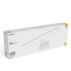 Avide LED Τετράγωνο Φωτιστικό Καθρέφτη/Τοίχου Chrome Αλουμινίου 400mm NW 4000K 8W IP44
