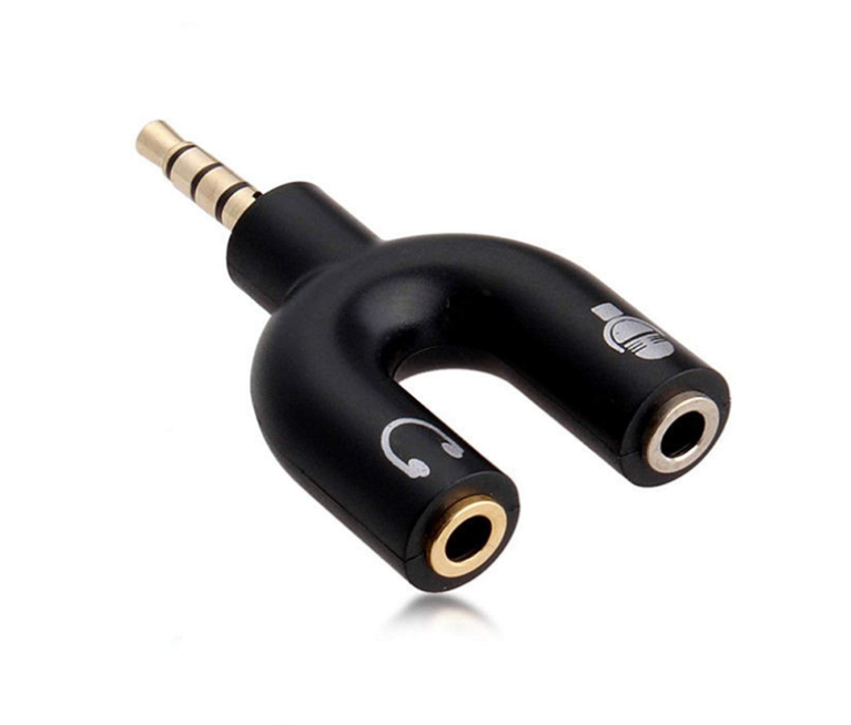 Αντάπτορας 3.5mm με 4 πόλους σε 2x3.5mm Audio jack