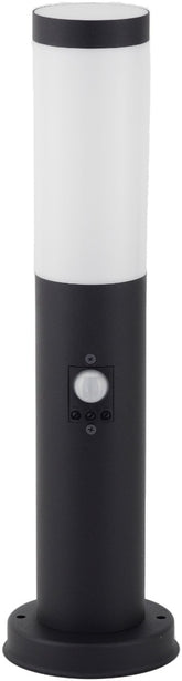 Avide Εξωτερικό Φωτιστικό Κήπου Κολώνα Boca 1xE27 450mm IP44 Μαύρο με Φωτοκύτταρο