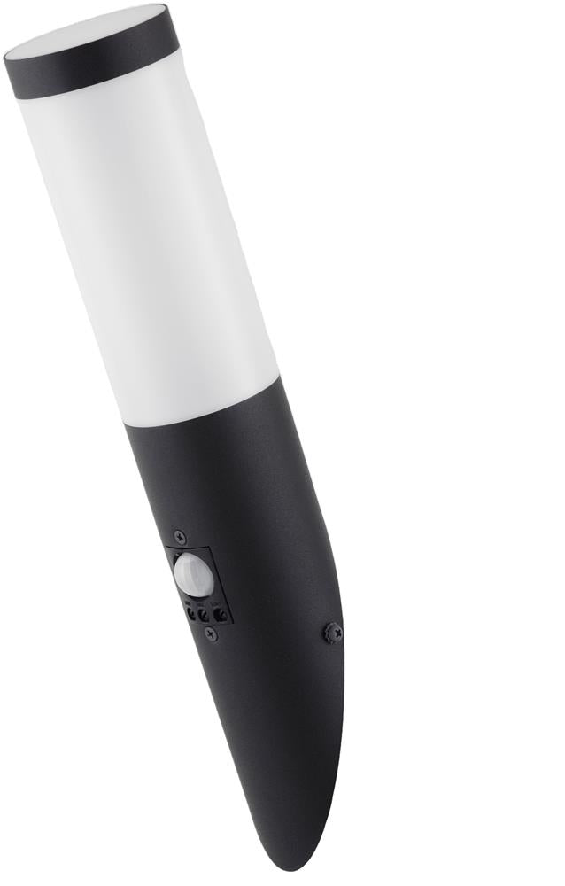 Avide Επιτοίχιο Φωτιστικό Εξωτερικού Χώρου Boca 1xE27 PIR IP44 Μαύρο