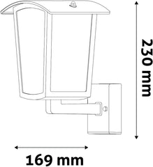 Avide Επιτοίχιο Φωτιστικό Εξωτερικού Χώρου Coronado 1xE27 IP44 Μαύρο