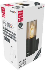 Avide Επιτοίχιο Φωτιστικό Εξωτερικού Χώρου Athen 1xE27 IP54 με Φωτοκύτταρο