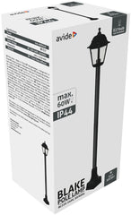 Avide Εξωτερικό Φωτιστικό Κήπου Κολώνα Blake 1xE27 120cm IP44 Μαύρο