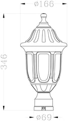 Avide Επιτοίχιο Φωτιστικό Εξωτερικού Χώρου Mateo XS 1xE27 IP44 Μαύρο