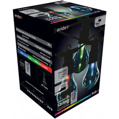 Avide Εξωτερική Γιρλάντα 5m Papaya RGB linkable - με Τηλεχειριστήριο