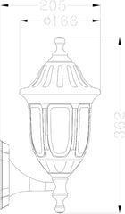 Avide Επιτοίχιο Φωτιστικό Εξωτερικού Χώρου Mateo-U 1xE27 IP44 Μαύρο