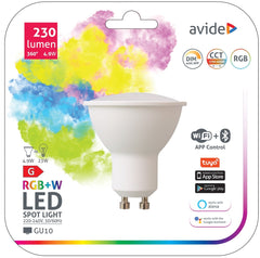 Avide Λάμπα Smart LED GU10 4.9W RGB+W WIFI + BLE APP Control