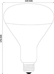 Avide Λάμπα Υπερύθρων E27 150W Διάφανο