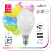 Avide Λάμπα LED Smart Σφαιρική 5.5W RGB+W WIFI APP Control