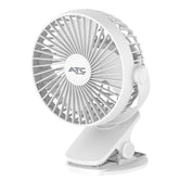 ATC DF-01 Μίνι Επαναφορτιζόμενος Ανεμιστήρας Γραφείου 5" με Κλιπ Λευκό