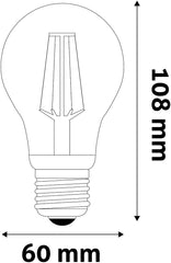 Avide Λάμπα LED Λευκή Filament Σφαιρική 4.5W E27 NW 4000K