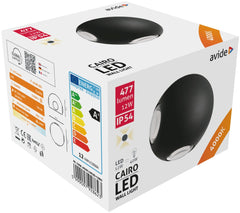Avide Επιτοίχιο Φωτιστικό Εξωτερικού Χώρου Cairo 4 Way LED 12W Λευκό 4000K IP54