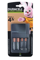 DURACELL CEF14 4h Φορτιστής Μπαταριών με 2xAA 1300mAh + 2xAAA 750mAh