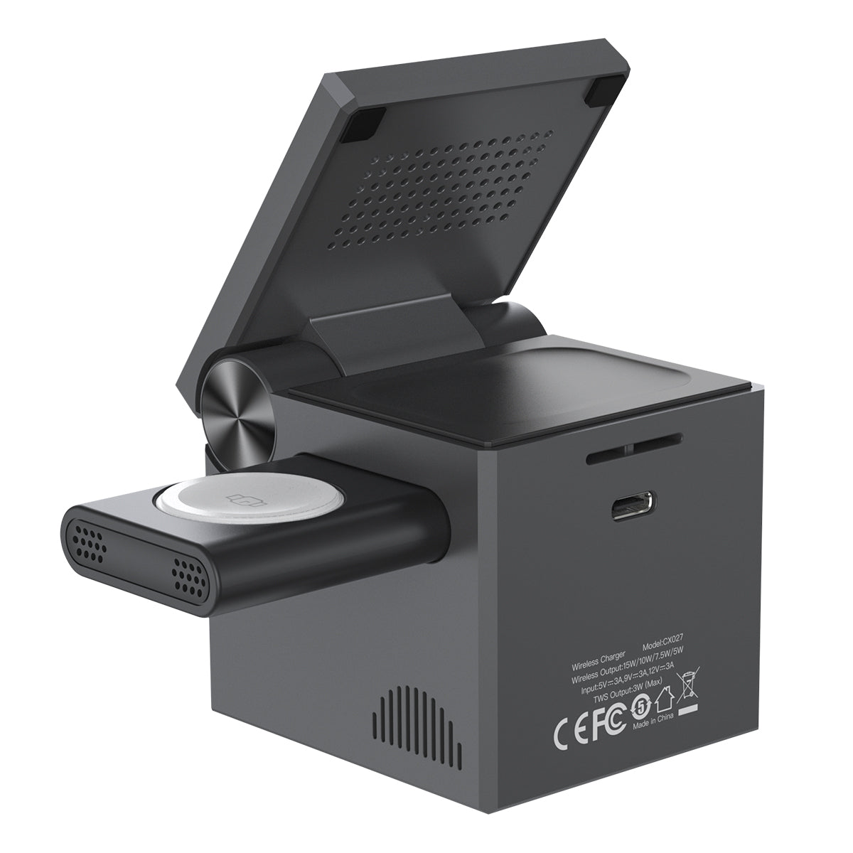 XO CX027 Ασύρματος Φορτιστής 3 σε 1 για Κινητό /Apple Watch/ TWS 15W