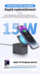 XO CX027 Ασύρματος Φορτιστής 3 σε 1 για Κινητό /Apple Watch/ TWS 15W