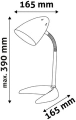Avide Basic Φωτιστικό Γραφείου με C Βάση Ασημί