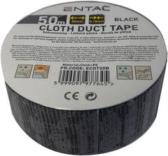 Entac Μονωτική Ταινία Cloth 0.18x50mm Μαύρη 50m