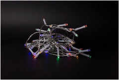 Entac Χριστουγεννιάτικα Λαμπάκια IP44 96 LED με Χρονοδιακόπτη Πολύχρωμα 7m (3xAA Δεν περιλαμβ.)