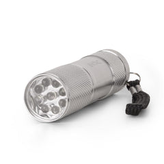 Entac Φακός Χειρός 1W 9LED ALU Ασημί