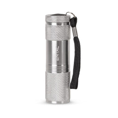 Entac Φακός Χειρός 1W 9LED ALU Ασημί