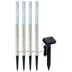 Entac Ηλιακό Φωτιστικό Κήπου 47cm από Ανοξείδωτο Ατσάλι 4 LED