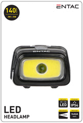 Entac Φακός Κεφαλής 5+3W (3xAAA Δεν περιλαμβ.) Μαύρος