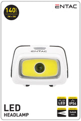 Entac Φακός Κεφαλής 5+3W (3xAAA Δεν Περιλαμβ.) Λευκός