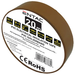 Entac Μονωτική Ταινία 0.13x19mm Καφέ 20μ