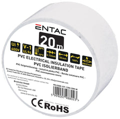 Entac Μονωτική Ταινία 0.13x50mm Λευκή20m