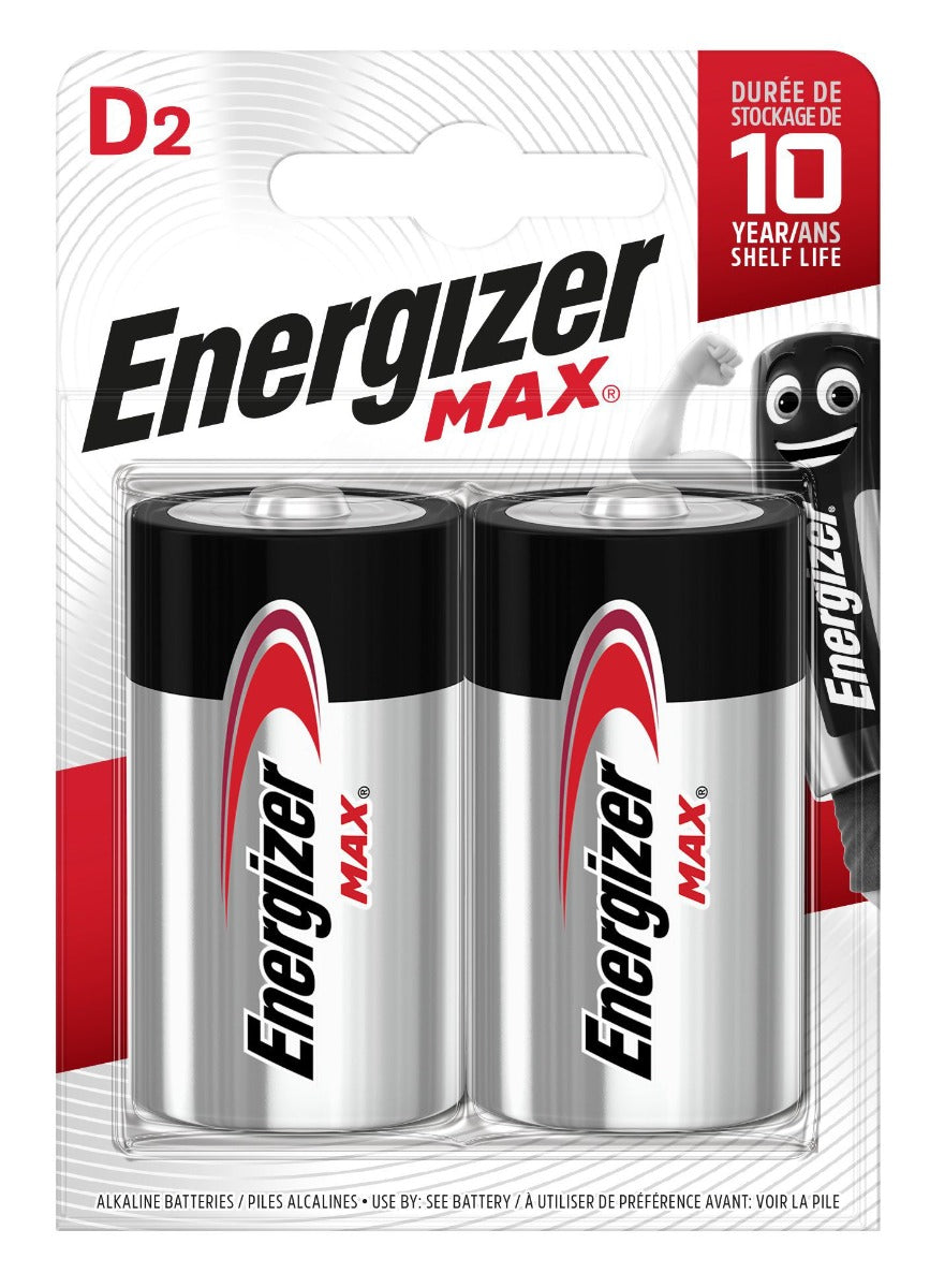 Energizer Μπαταρίες Max Αλκαλικές D (2τμχ)