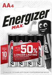 Energizer Μπαταρίες Max Αλκαλικές AA (4τμχ)
