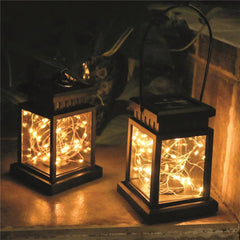 Entac Ηλιακό Κρεμαστό Φανάρι Κήπου WW με Χάλκινο Σύρμα και Micro LED 12τμχ