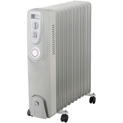 Entac Καλοριφέρ Λαδιού 11 Φετών 2500W Λευκό με Χρονοδιακόπτη