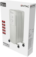 Entac Καλοριφέρ Λαδιού 9 Φετών 2000W Λευκό