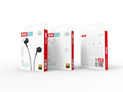 XO EP39 Ακουστικά Handsfree Half In-ear 1.15m Μαύρα